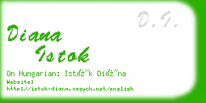 diana istok business card